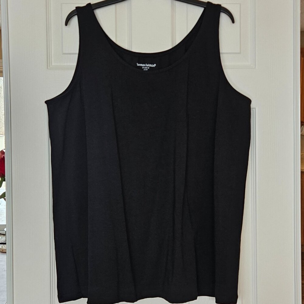 Woman Within Black Sleeveless Tank Top Size 22/24 Plus